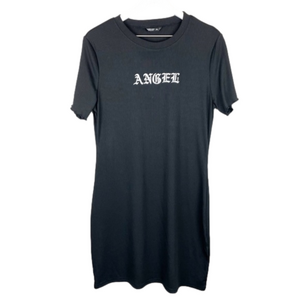 Shein Curve Black Angel Graphic Dress